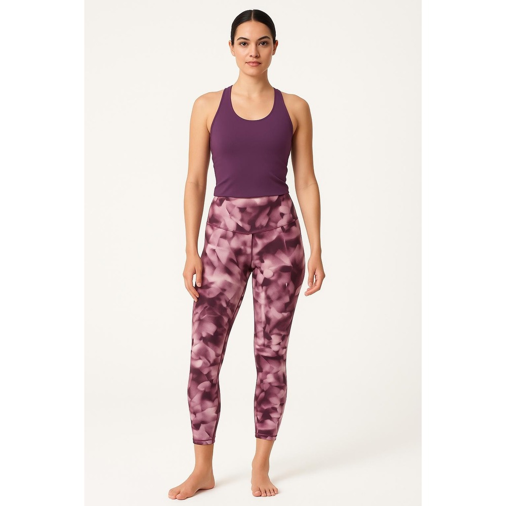 Lululemon Athletic Wear Womens 4 Purple Pink Tank Top And Leggings Tie‎ Dye Yoga